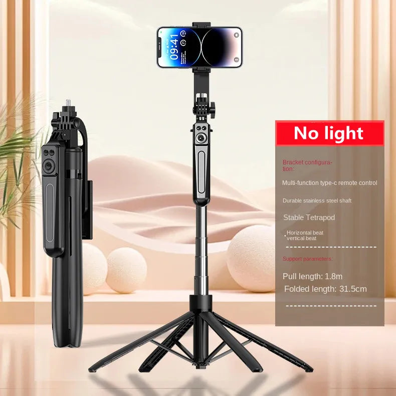 1.8m New Tripod for Smartphone Camera Tripods Stand with Bluetooth shutter Wireless Selfie Stick brackets with Phone Holder