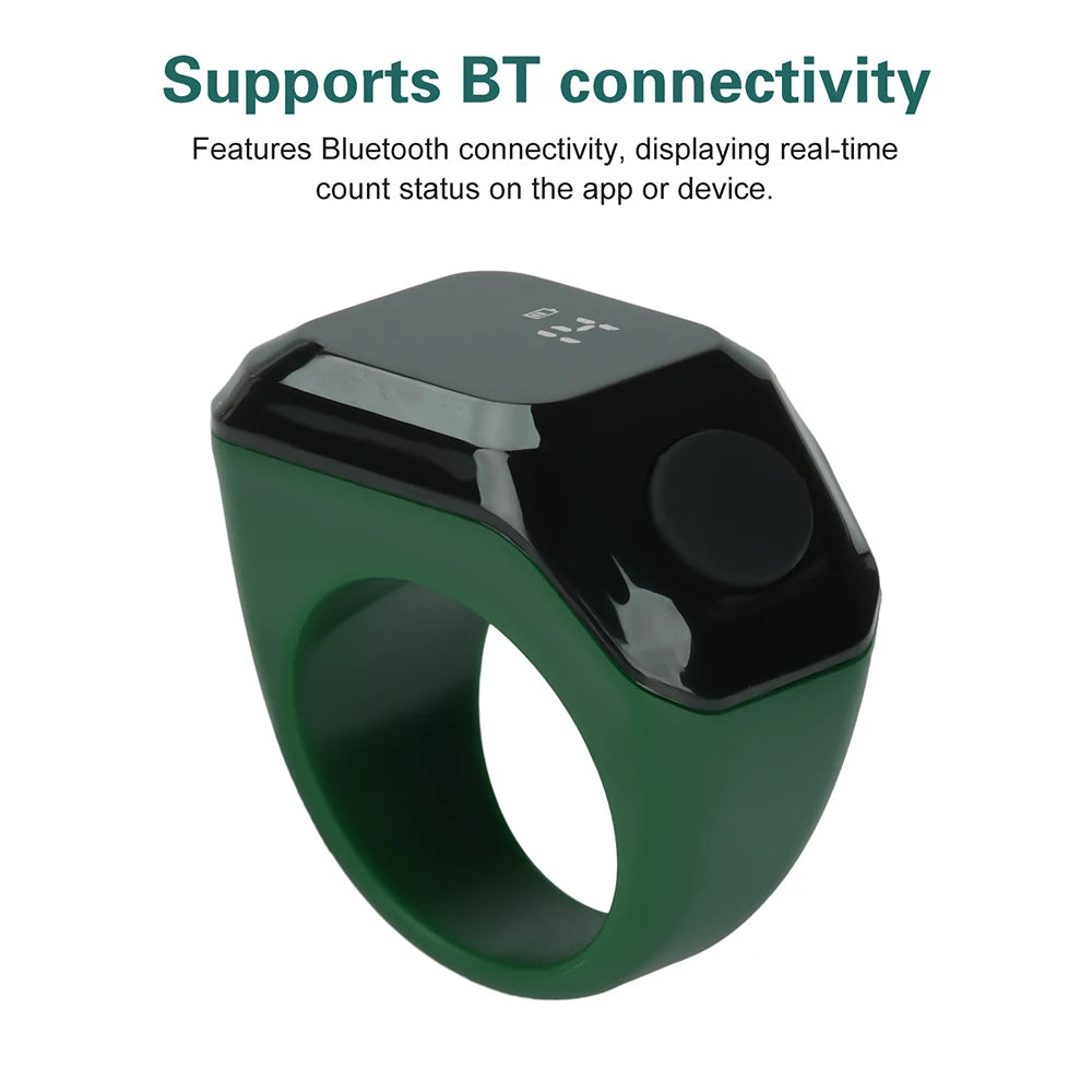 Smart App Ring Counter, Portable OLED Digital Display Bluetooth Counter, 0–9999 Wearable Counter, Type-C Port