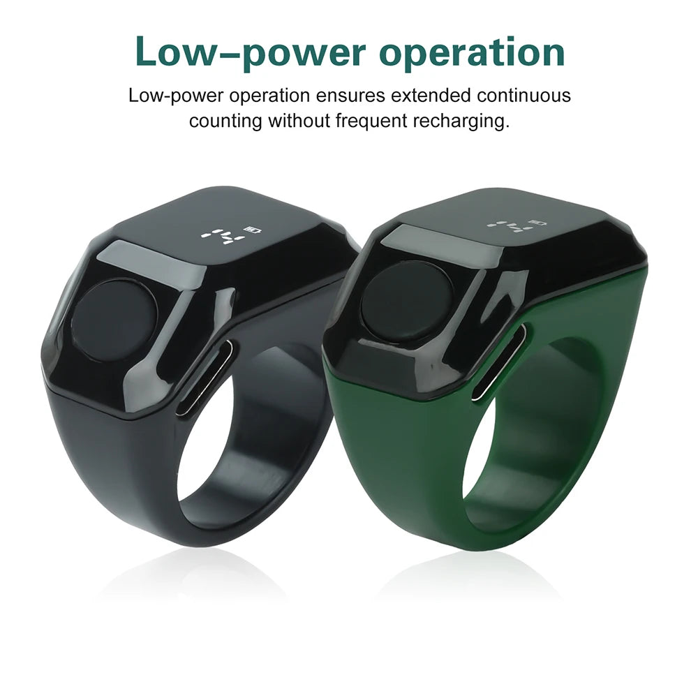 Smart APP Ring Counter Portable Digital Display Counter Bluetooth Counting Ring Time Reminder Wearable Tasbih Zikr Ring Misbah