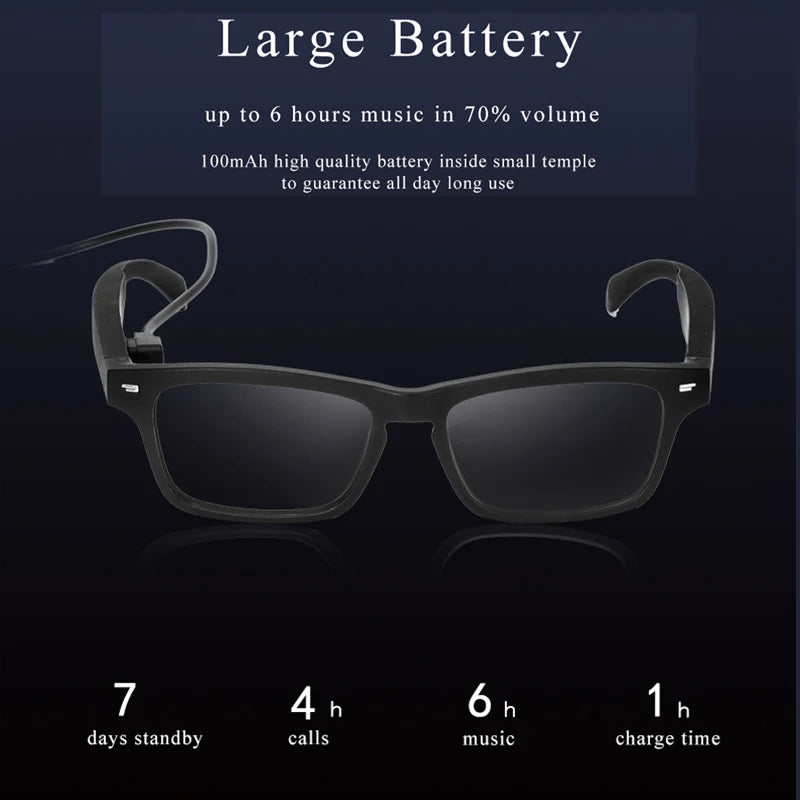 Smart Glasses Wireless Bluetooth 5.0 Sunglasses Outdoor Smart Sport Hands-Free Calling Calling Music Anti-Blue Eyeglasses