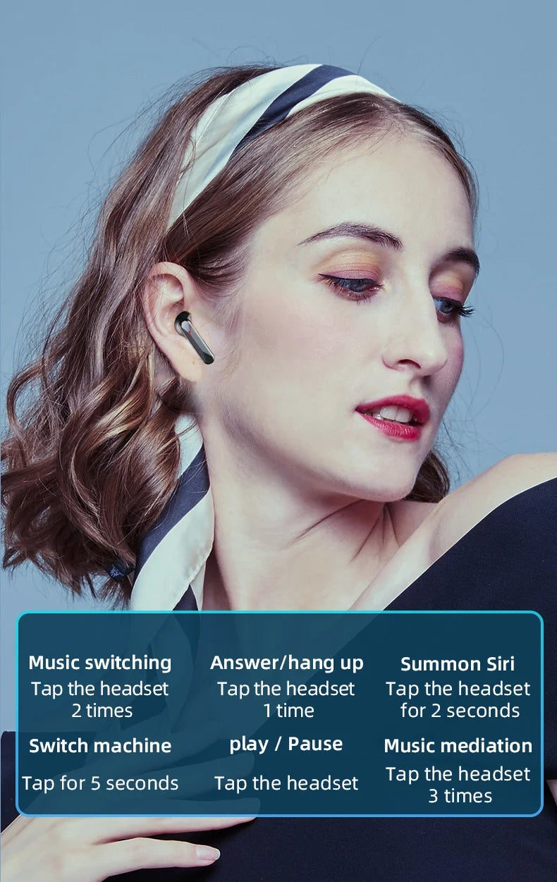 Ipx4 Sleek Mirror S20 TWS Mirror Earphone Earbud Stereo Sports Waterproof Wireless Headphones Power Bank Charging Box Headset