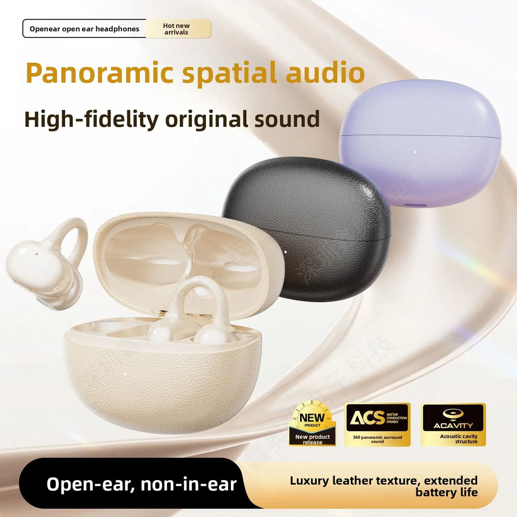 For 6.0 Earphones 2026 Wireless Non-In-Ear Ear-Clip Bone Conduction Sports Waterproof Voice Control Ultra-Long Battery