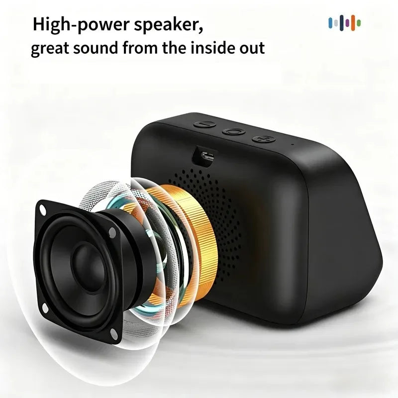 AI Smart Bluetooth 5.4 Speaker Voice assistant HD Touch Screen Display Electronic Album Alarm Clock Hi-Fi Stereo Outdoor Sound