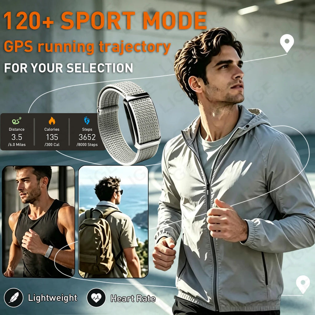 LIGE New 24/7 Health Smart Wristband Sports Fitness Waterproof Smart Bracelet Sleep Monitor Pedometer Smart Watch For Women Man