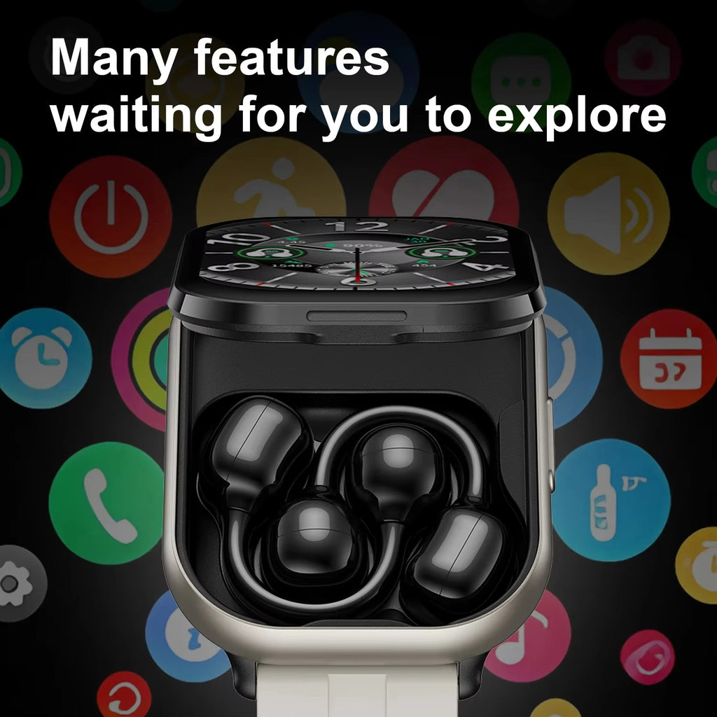 New TWS 2in1 Smart Watch with Headphones Sports Bluetooth Music Headset Call Watches Men Health Monitor Women Smartwatch Earbuds