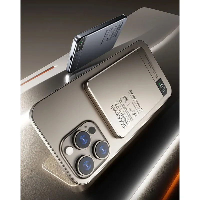 New 5000/10000mAh Power Bank PD20W USB-C Ultra-thin Magnetic Wireless and Wired Dual-purpose Power Bank with Digital Display