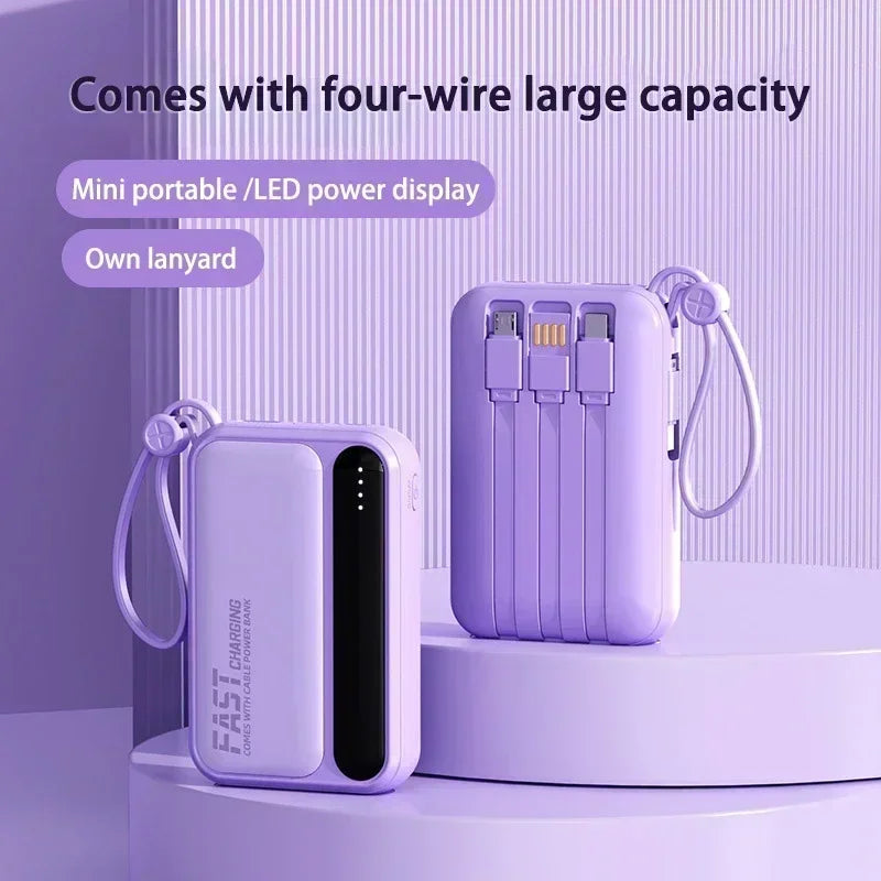 500000mAh Power Bank BuiIt in 4 Lines Super Fast Charging Large Capacity Portable External Battery for All Phones 2026