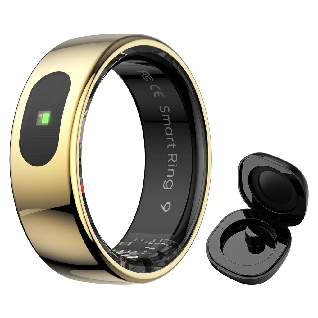 R08 Smart Ring For Men Women Touch Control Function Health Monitor IP68 5ATM Waterproof Skin Temperature Measure Smart Ring New