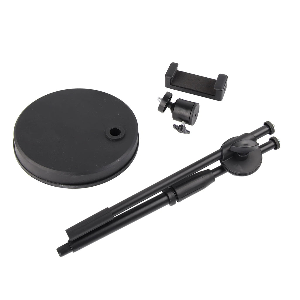 Multifunctional Desktop Photography Phone Holder Bracket Arm Bracket Stand Angle Adjustable for Photo Video Shooting Fill Light