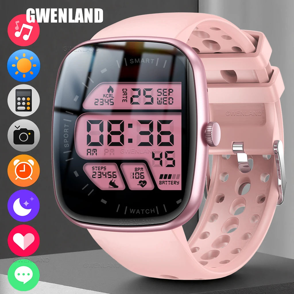 Smartwatch For Men And Women Gift, 1.83 Inch Full Touch Screen Smartwatch With Text And Call Capabilities, For Android Phone, Fi
