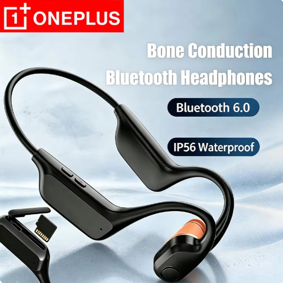 OnePlus Open-Ear Bone Conduction Bluetooth Headphones with Extra-Long Battery Life Perfect for Running, Cycling Swimming  Sports