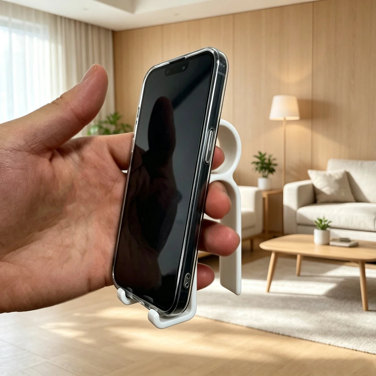 3D Printed Dual-Purpose Phone Stand, Handheld Portable Vertical Phone Holder, Desktop Stand for Watching Shows, Portable Phone Support Stand