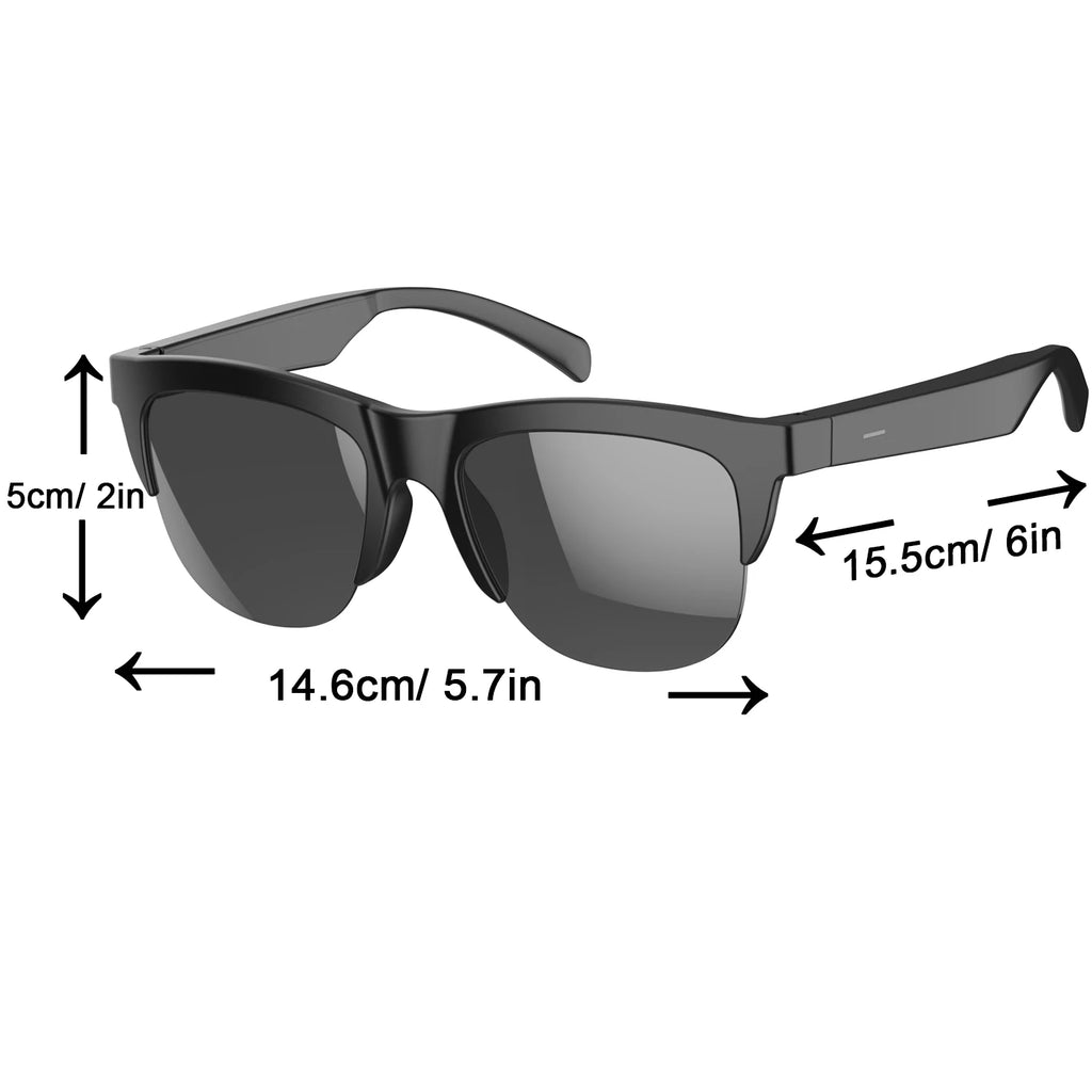 Smart Bluetooth V5.0 Sunglasses Glasses Call Outdoor Sports Headphones HIFI Black Technology Anti-touch UV For Men And Women
