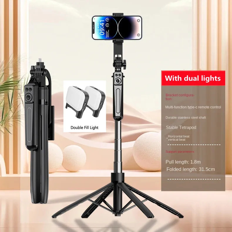 1.8m New Tripod for Smartphone Camera Tripods Stand with Bluetooth shutter Wireless Selfie Stick brackets with Phone Holder