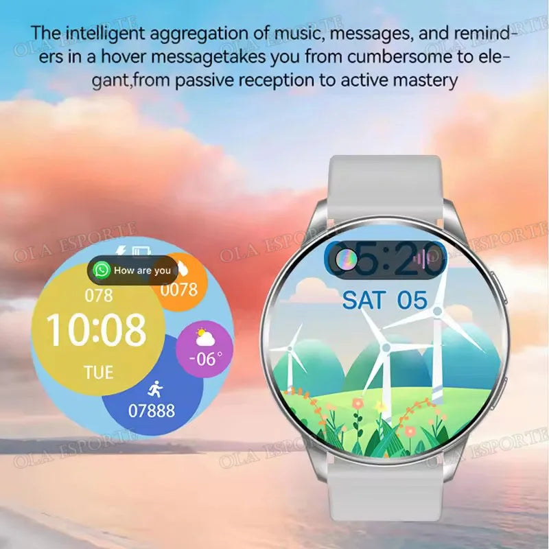 Smart Watch, Wireless Call/Dial, Multi-Sport Mode, Multiple APP Reminders, Suitable for Men and Women, Compatible Phone/Android