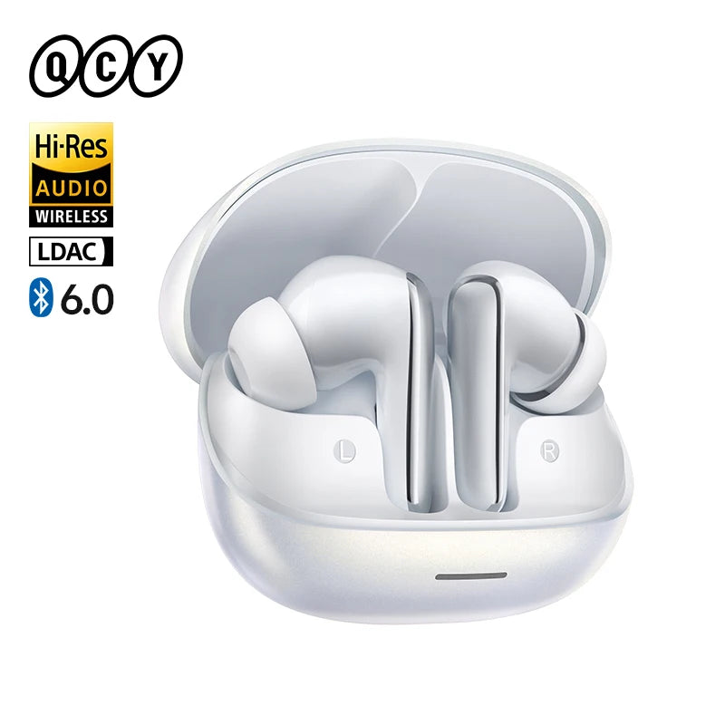 QCY HT21 Wireless Earphones Melobuds N65 -60dB AI Adaptive ANC Earbuds Bluetooth 6.0 LDAC Hi-Res Audio 8 Mics 50Hrs Headset