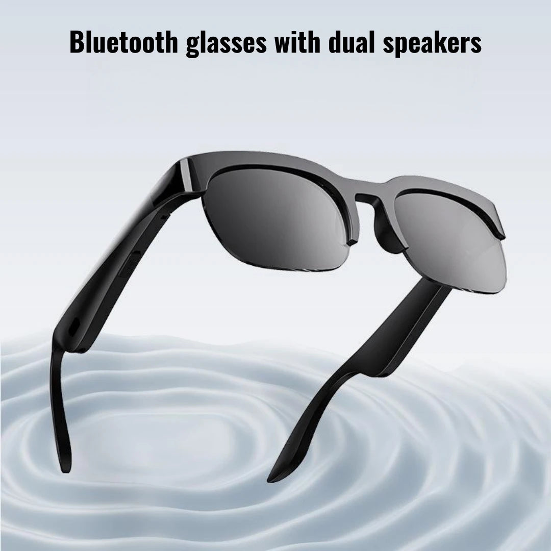 Smart Wireless V5.3 Sunglasses Multifunctional Glasses Wireless Calling Music Playback Outdoor Sports Headphones Rechargeable Hifi Sound Quality Hd Lens Black Technology Unisex Touch Control Long Battery Life Uv Protection