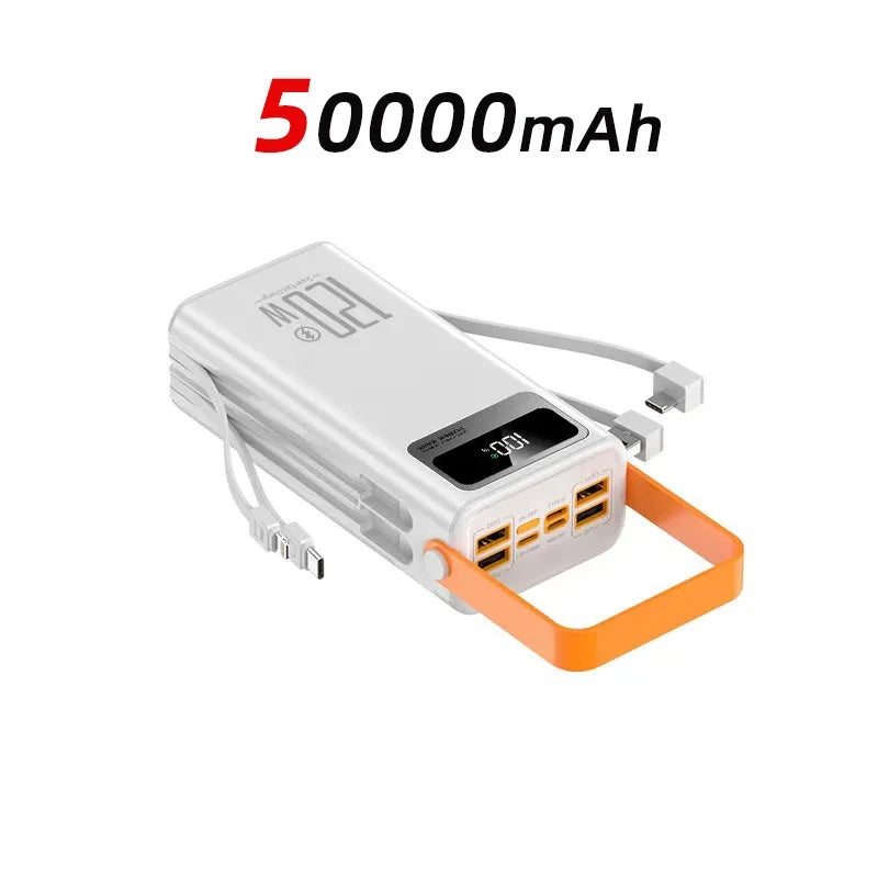 120W 100000mAh Fast Charging Power Bank Large Capacity Outdoor Mobile Power Supply Supports 7 Devices to Charge At The Same Time
