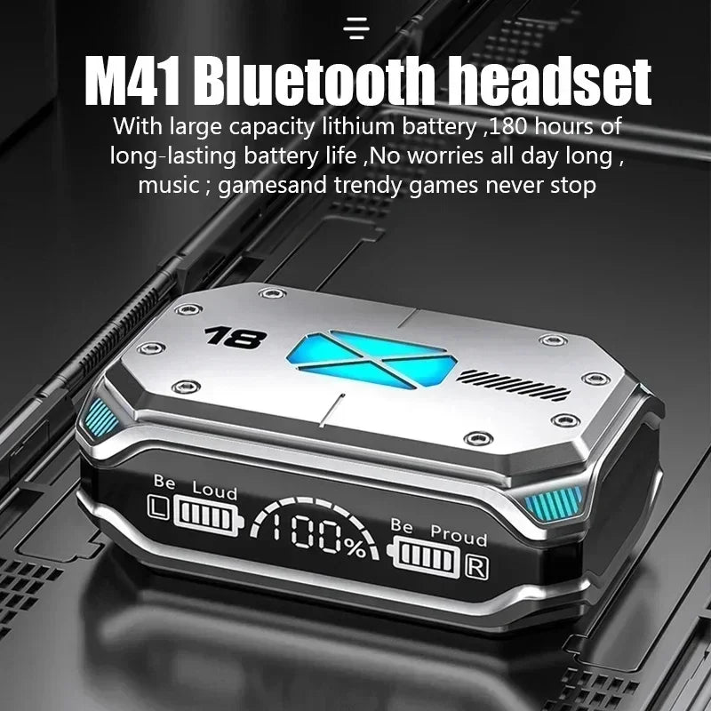Wireless Bluetooth Earphones LED Display Stereo Sound for Smartphones Headset Handsfree Earbuds with Microphone