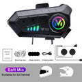 Y10 Motorcycle Bluetooth 5.3 Helmet Headset with Colorful Lights Waterproof Wireless Earphone Hands-free Headset Waterproof