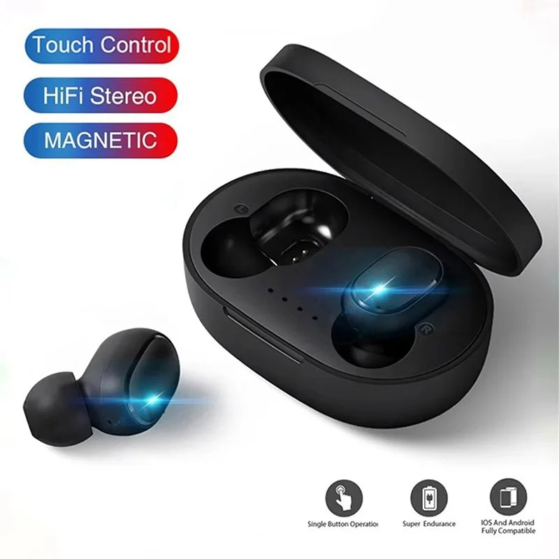 TWS Headset HiFi Stereo Wireless Earphones Sport Music Bluetooth 5.1 Headphones Noise-Canceling Earbuds For iPhone Xiaomi Huawei