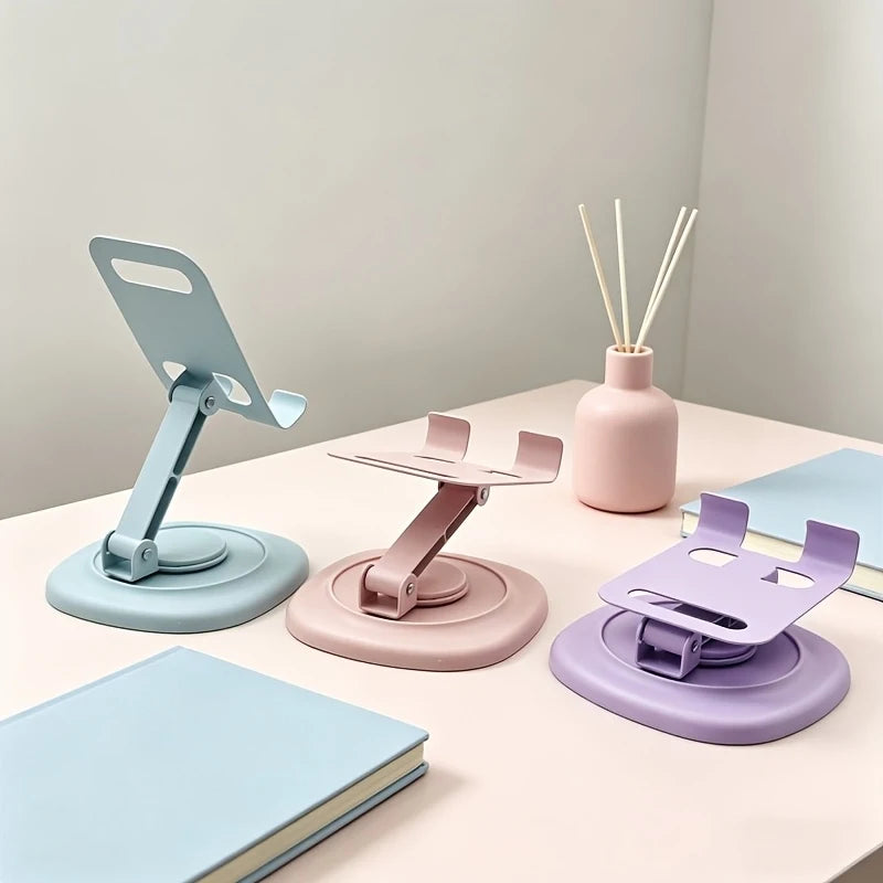 360° Rotating Sturdy Adjustable Desktop Phone Stand, Foldable Phone Stand, Suitable for All Phones