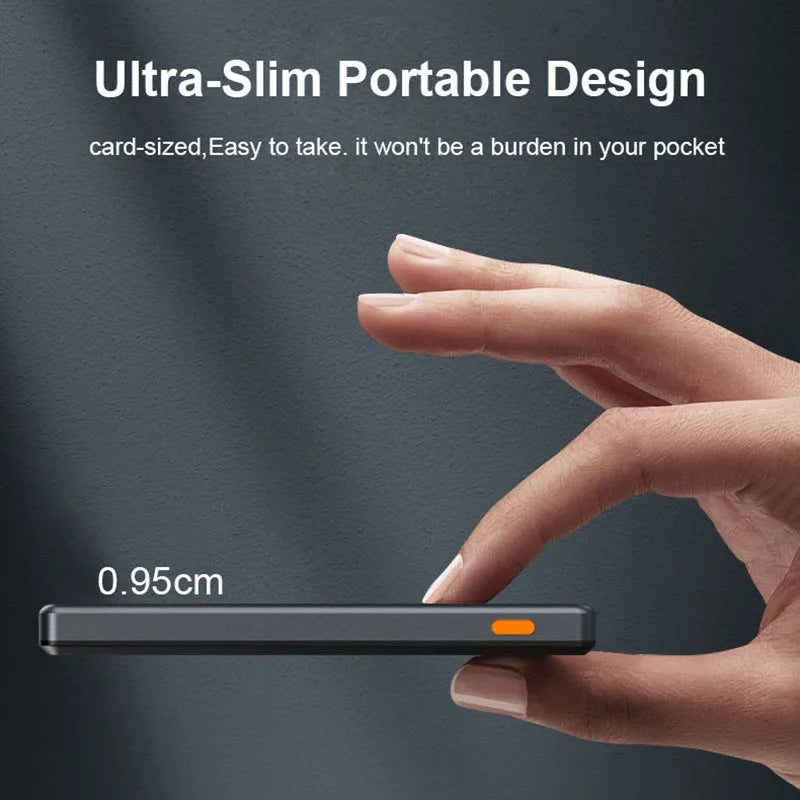 5000mAh PD20W Wireless 15W Powerbank Charger Power 10000mAh External Bank Bateria Portable Ultra Slim Backup Battery