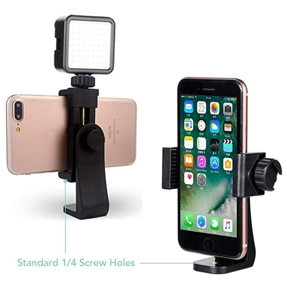 Photo Vlog Filming Accessories Portable Tripod Mount Cell Phone Clip For All Smartphones And Tripods Office Desk Live Broadcast