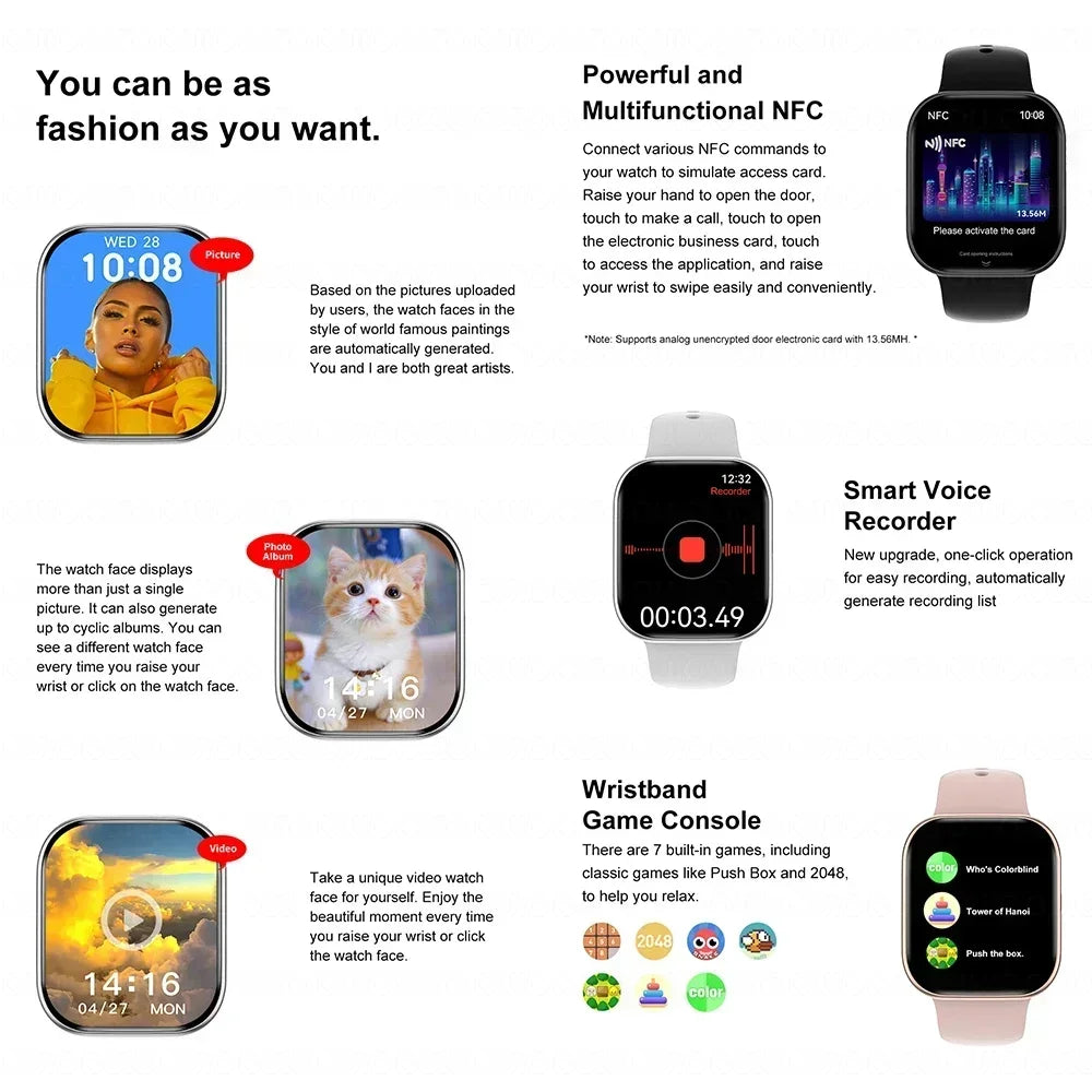 2026 New For Watch 10 Smart Watch 4G Memory Music Video Bluetooth Call Waterproof Smartwatch For Android IOS TWS Earphones
