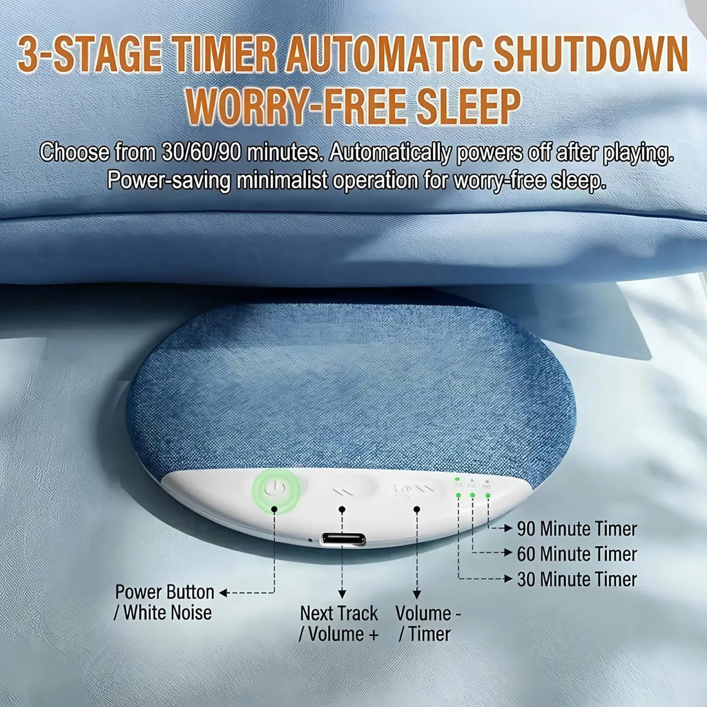 Mini Sleeping Bluetooth Speaker Nature Sound White Noise Soundbar Wireless MP3 Music Player Ultra Thin Timed Shutdown Audio Pla