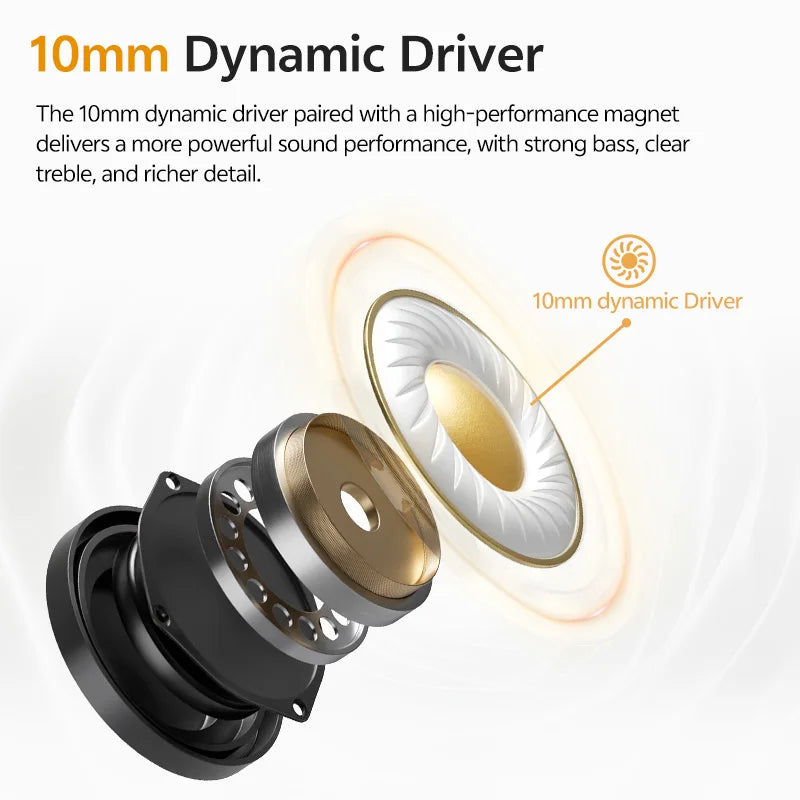 QCY Buds TWS Bluetooth 5.3 Wireless Earphones 10mm Dynamic Driver AI Wind Noise Reduction Earbud 0.68S Low Latency 35H Headphone