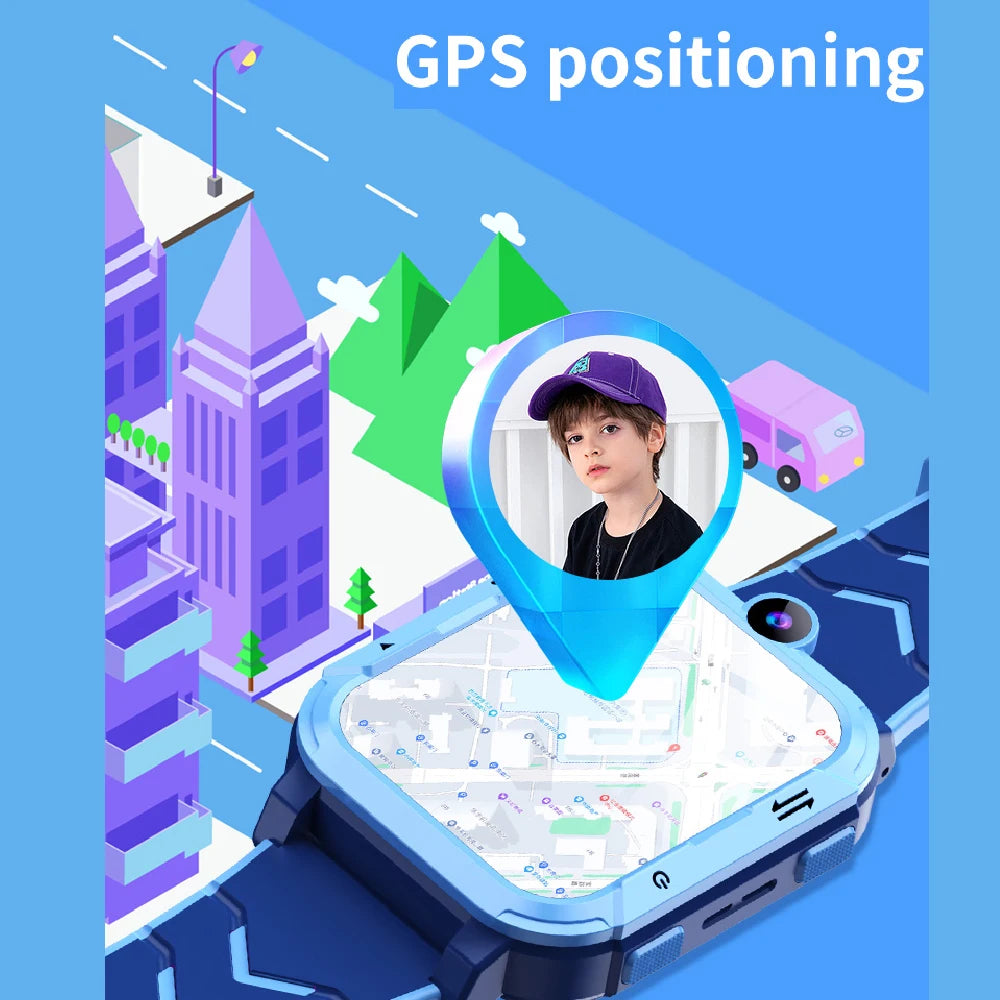 Smart Watch Kids 4G GPS WiFi Tracking Location Video Call SOS APP Download Monitor Phone Watch Children Smartwatch Boy Girl Gift