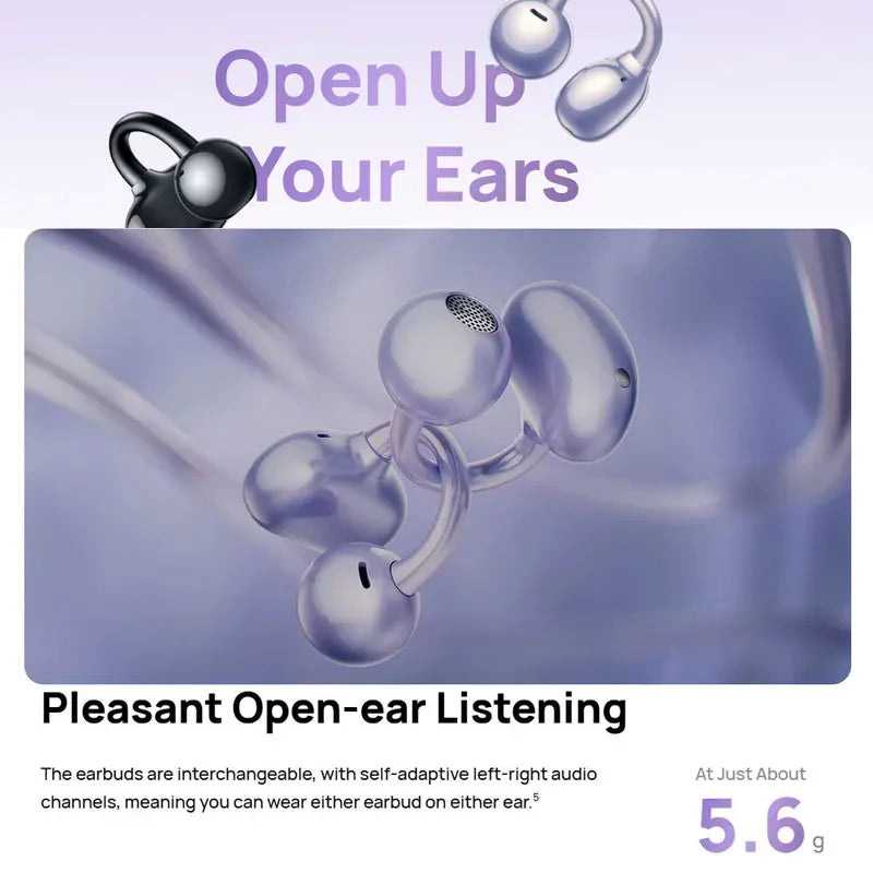 Open Ear Earphone Bluetooth Headphones Wireless Hi-Fi Sound Sport Ear Buds Comfort Fit Perfect Choice for Running/Gaming