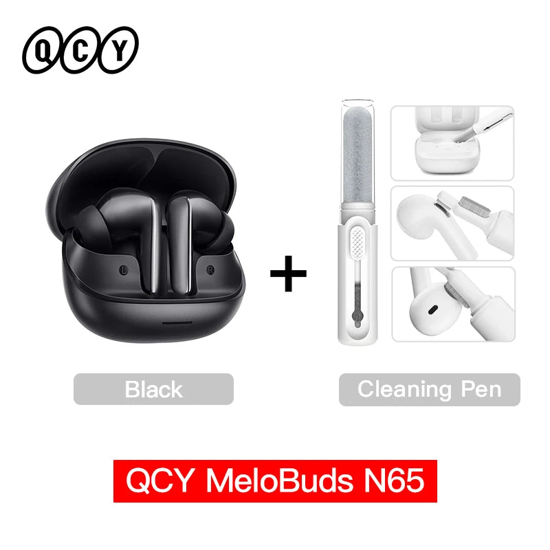 QCY HT21 Wireless Earphones Melobuds N65 -60dB AI Adaptive ANC Earbuds Bluetooth 6.0 LDAC Hi-Res Audio 8 Mics 50Hrs Headset