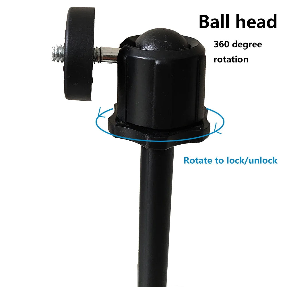 Desktop Round Base Extendable Monopod with Clip Mount Holder Ball Head for Mobile Phones Microphones Live Blogger Stands Tripod