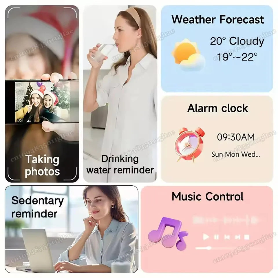 Smart Watch For Android IOS Watches 2.01inch HD Display Bluetooth Call Message Alert Music Sports Mode Smartwatch Men Women HT30