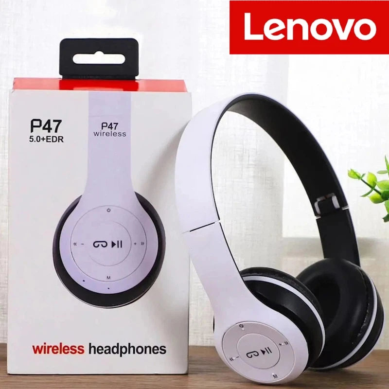 Lenovo Portable Foldable Headmounted Bluetooth 5.0 Multifunctional Wireless Headset For Bluetooth connection Wired Connection