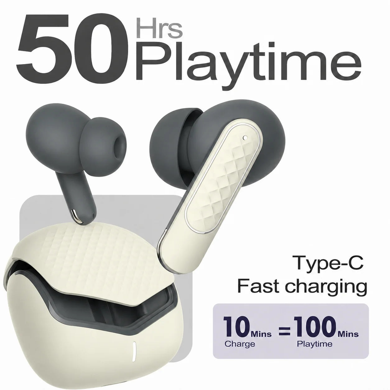 Wireless Bluetooth Earbuds TWS Bluetooth Earphones 5.4 ANC Noise Cancelling Call Noise Reduction Low Latency In-Ear Headphones