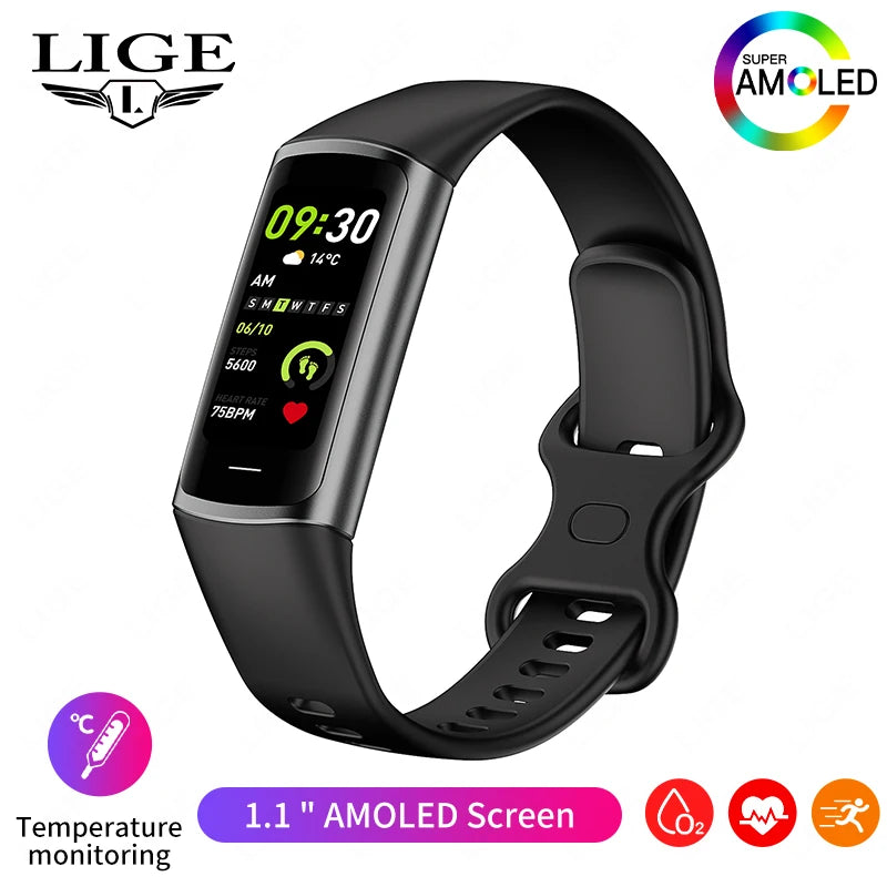 2025 Sport Smart Bracelet Fitness Tracker For Man Women Band Waterproof Connected Phone Tracker Men Smart Watch For Android ios