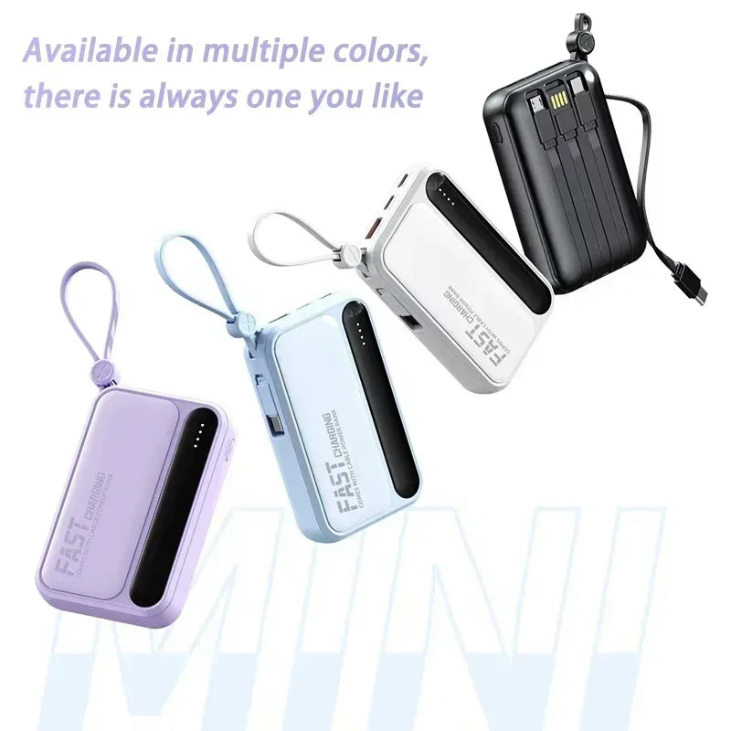 500000mAh Power Bank BuiIt in 4 Lines Super Fast Charging Large Capacity Portable External Battery for All Phones 2026