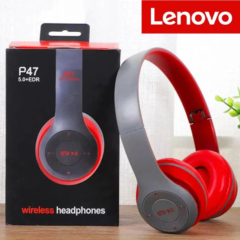 Lenovo Portable Foldable Headmounted Bluetooth 5.0 Multifunctional Wireless Headset For Bluetooth connection Wired Connection