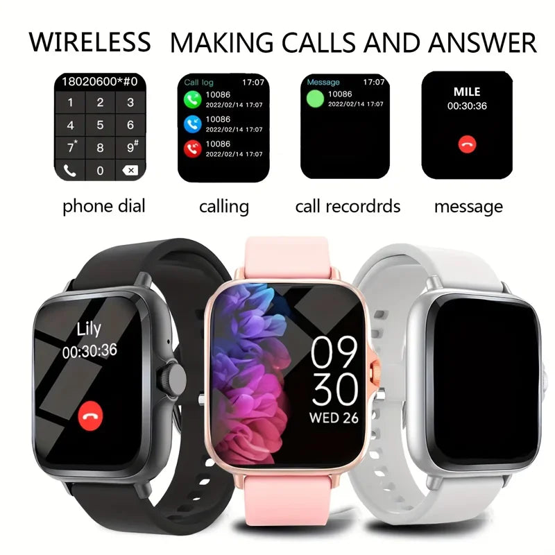 2026 New Fashion Smart Watch 1.85 Inch Display Bluetooth Calling Music Playback Fitness Timer Sports Smartwatch For Men