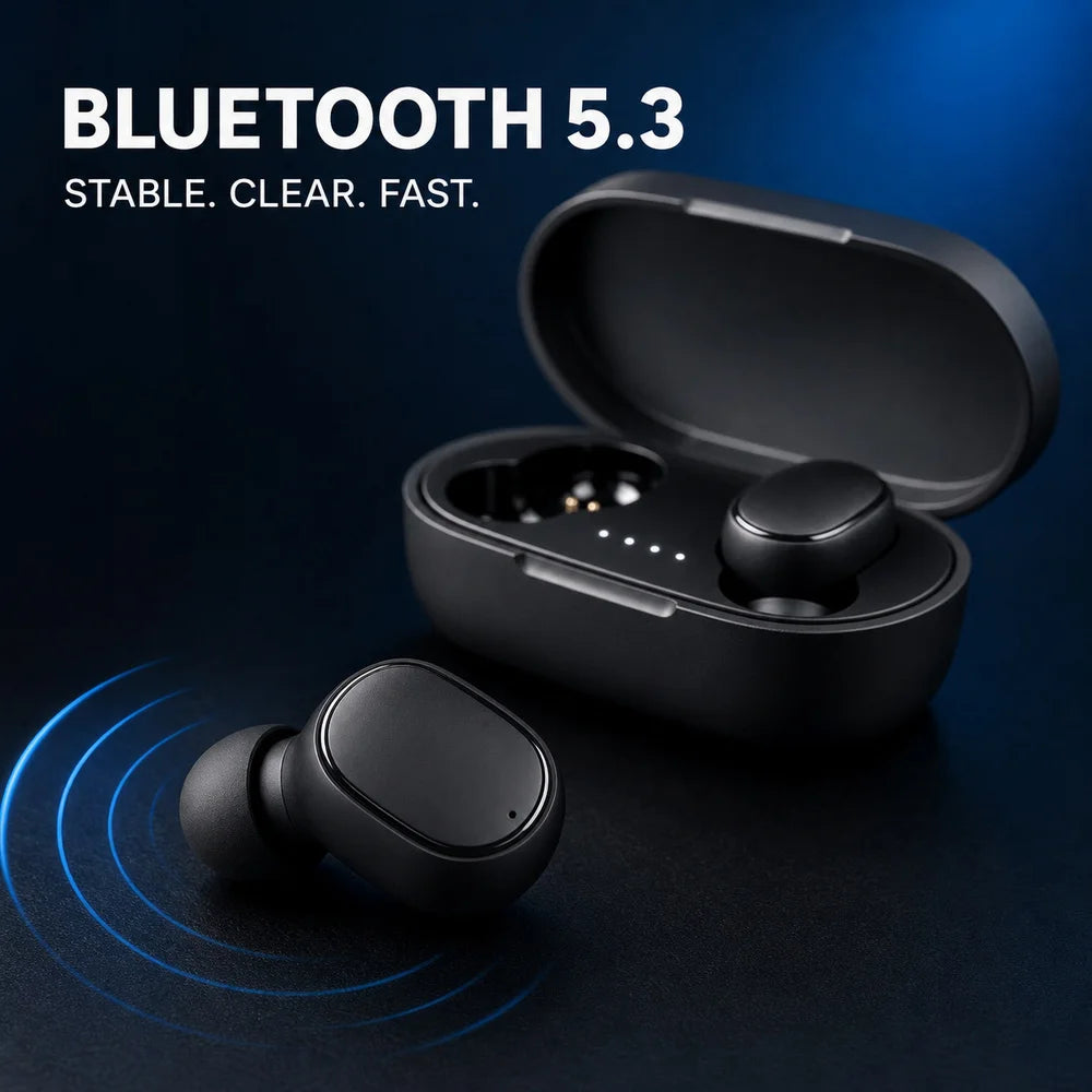 Bluetooth 5.3 Wireless Earbuds Mini TWS In-Ear Headphones HiFi Stereo Low Latency Sport Earphones with Mic