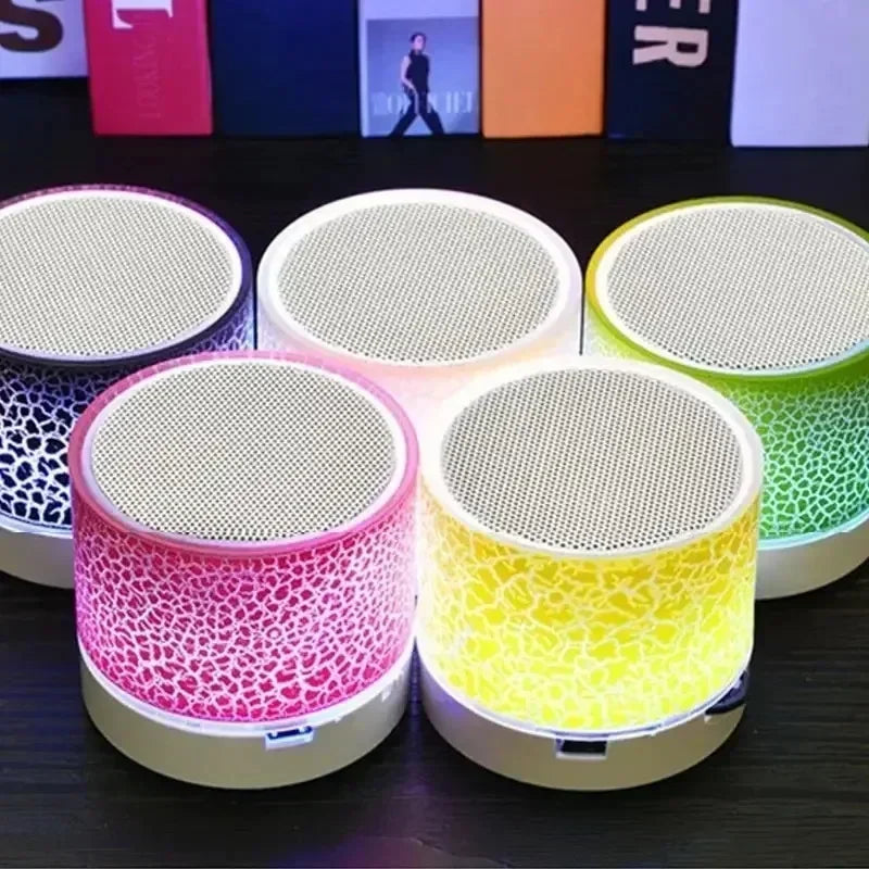 Wireless Bluetooth Speaker Crack LED Light USB SD Card Subwoofer For PC Mobile Phone Small Speaker For PC Laptop Phone Sound Box