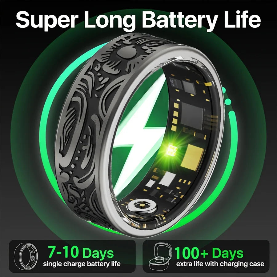 Smart Ring Heart Rate Blood Oxygen Sleep Pedometer Multi Sports Smart Photography Ring Wearable Fitness Health Tracker
