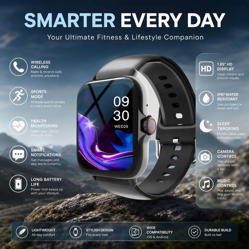 2026 New Smart Watch Men Women HD Touch Screen Heart Rate Oxygen Sleep Tracker IP68 Water-resistant Long Battery Android IOS