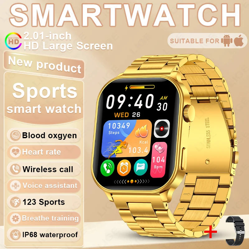LIGE Original Smart Watch for Men Women Wireless Call Voice Assistant Health Fitness Tracker Waterproof Multi Sport Mode Watches