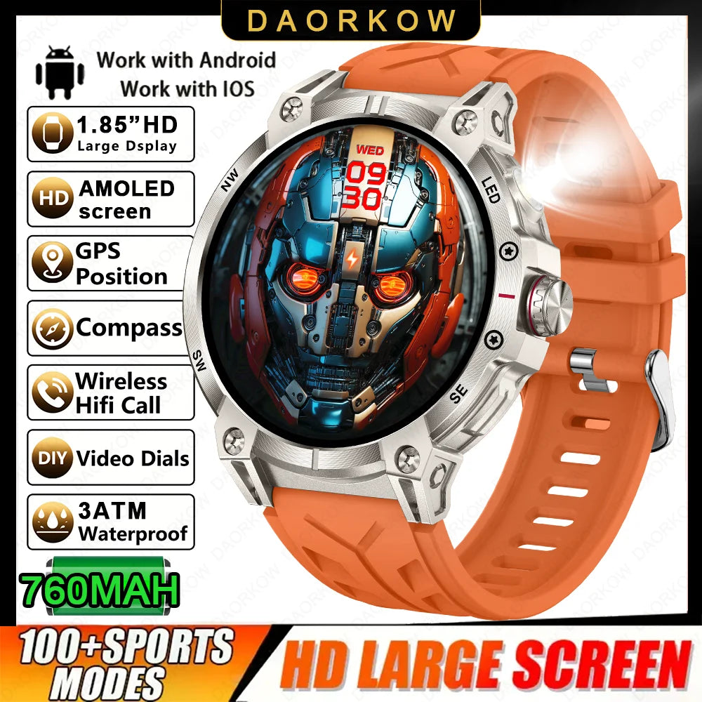 2026 New GPS Map Navigation SmartWatch Men Women Amoled Screen 3ATM Waterproof Sport SmartWatch Compass NFC Bluetooth Call Watch