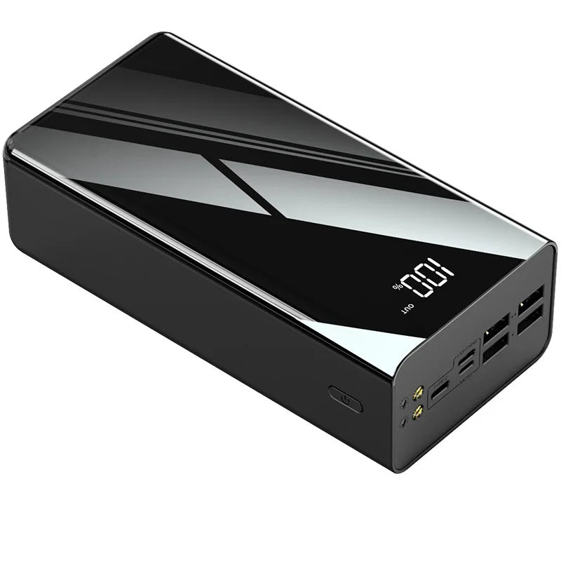 100000mAh Fast Charging Power Bank with Built-in Cable Large Capacity Digital Display Portable Charger