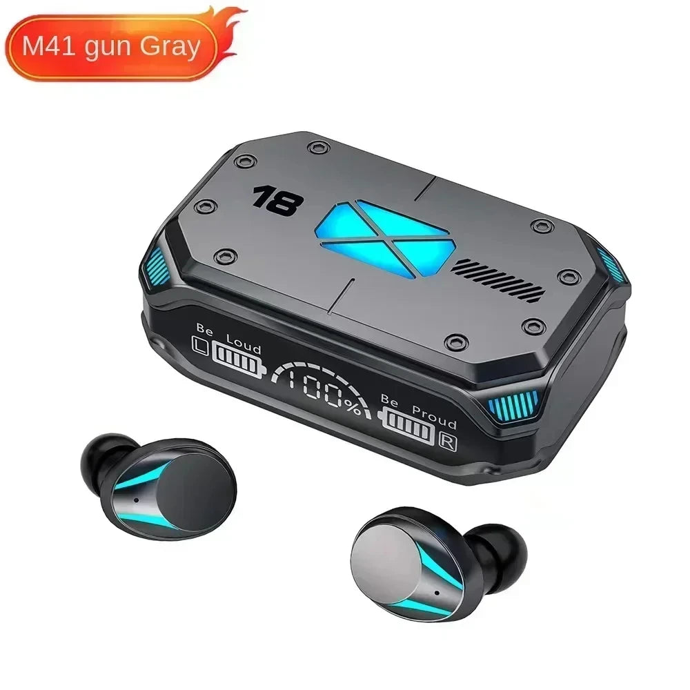 Wireless Bluetooth Earphones LED Display Stereo Sound for Smartphones Headset Handsfree Earbuds with Microphone